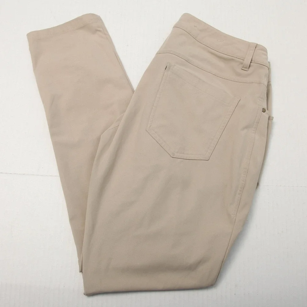 Lululemon Pants Mens 32 Khaki ABC 5 Pocket Slim Stretch Casual Performance Tech